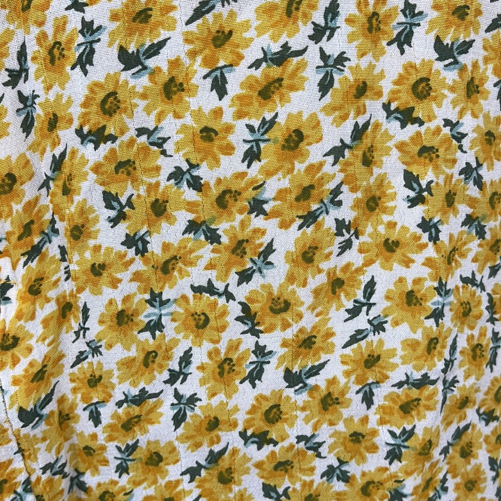 Faithfull The Brand Yellow Floral Women's Sun Dress Mini Dress - Picture 10 of 15